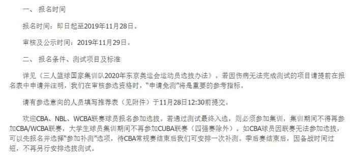  CBA球员可参加三人篮球奥运选拔？需满足这一条件