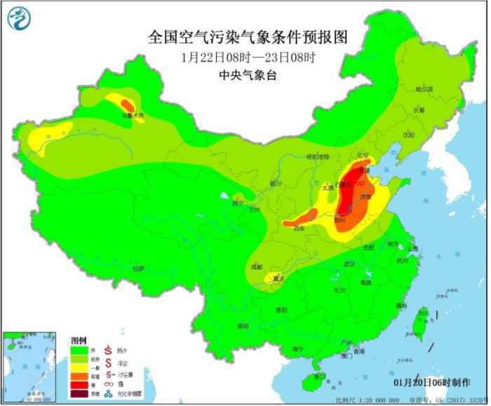 春运出行注意！河北河南有霾，山东江苏等地有大雾