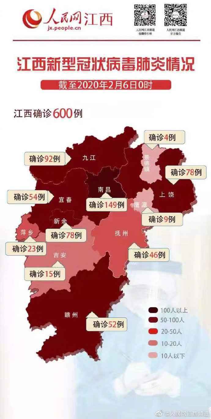 江西疫情地图（图：人民网江西）