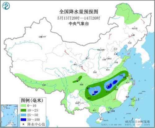 全国天气：华南江南有降雨天气北方局地有大风和沙尘