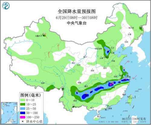 今明天我国强降雨达鼎盛 江南华南高温持续发展