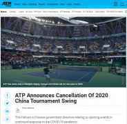 WTA和ATP发表声明取消2020中国赛季所有赛事